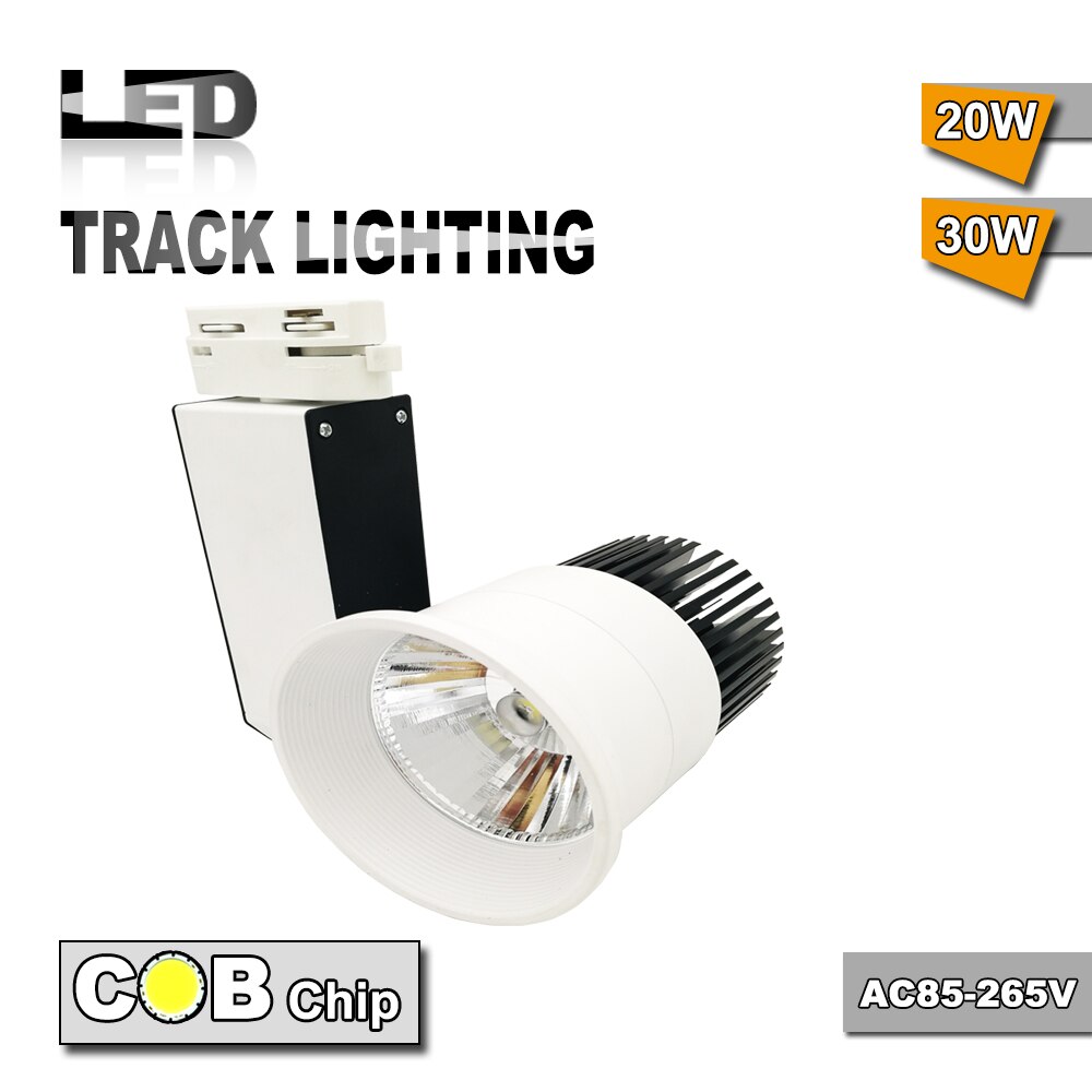 NEUE 20 Watt LED COB schienenlicht AC85 ~ 265 V schwarz add weiß körper dekorative supermakret shop led schienenlampe warmes weißes/weiß