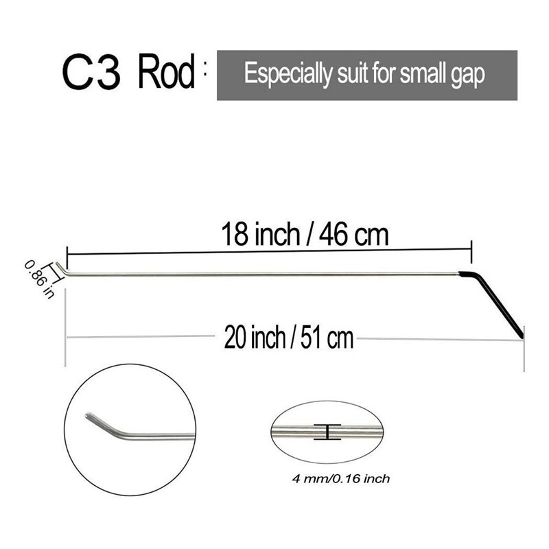 SHGO outils de tiges chaudes Kit de réparation de grêle extracteur de débosselage sans peinture ensembles de portes de voiture outils à main de réparation (4 pièces)