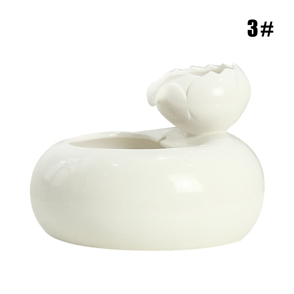 Newly Cat Ceramic Water Fountain Automatic Pet Drinking Fountain Quiet Electric Water Dispenser: 3