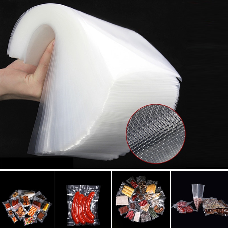50pcs Vacuum Sealer Piece Bags NO CUTTING Portable Sealing For Food Sealer Machine Kitchen Tool Food Fresh Sous Vide Cooker