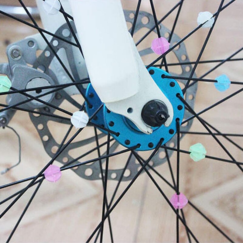 Bike Wheel Spokes Plastic Luminous Bead Clip Multicolor Kids Bicycle Spokes Beads for Bike Decorations X85