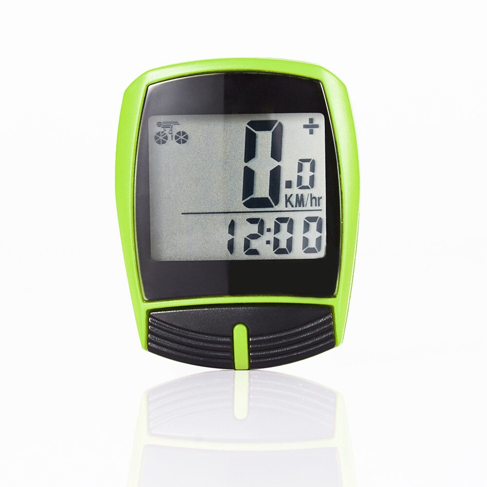 Bike Computer Bicycle Speedometer Cycling Wried Stopwatch Odometer Computer Waterproof Digital Bike Speedometer Bike Accessories: wired  Green