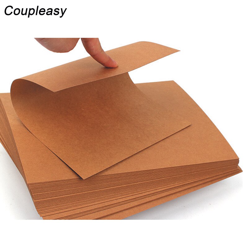 Papel Kraft marrón A4 hecho a mano para hacer tarjetas, cartón grueso, suministros de papelería de oficina, 70-100g, 350 Uds.