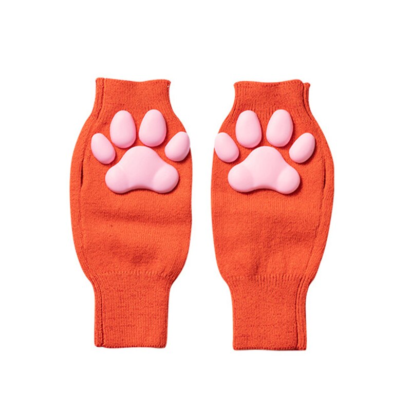 Guantes de silicona 3D con forma de Pata de Gato para mujer, guantes sin dedos, para Cosplay, Navidad y Halloween: 014