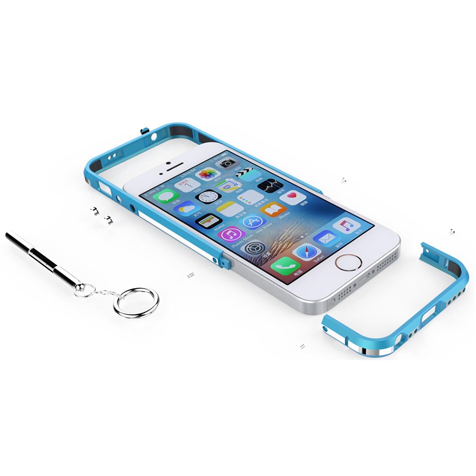 Étui de luxe pour iPhone 5s 5 aluminium pare-chocs antichoc armure housse pour iPhone SE