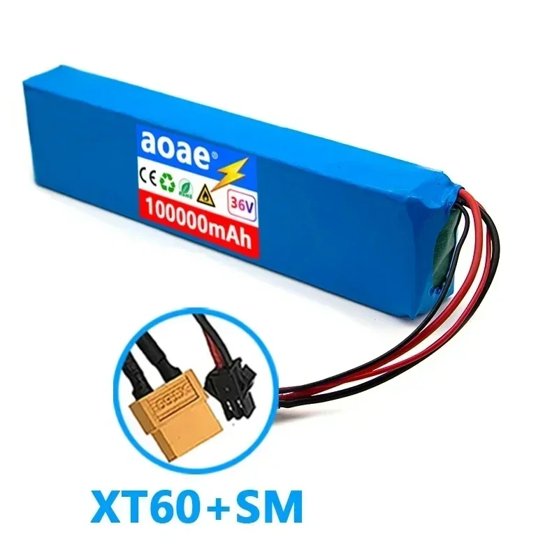 36 V 100 Ah 18650 wiederaufladbarer Lithium-Akku 10S3P 1000 W Leistung modifiziertes Fahrrad-Roller-Elektrofahrzeug mit BMS: green