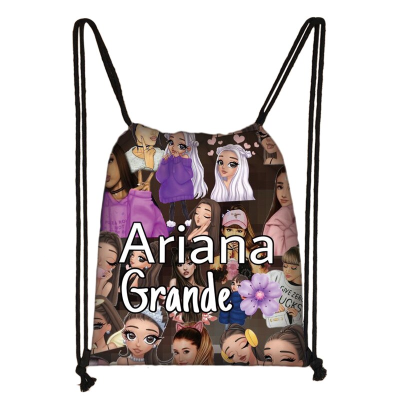 Ariana Grande 3D Drawstring Bag Printing Backpack Daily Casual Boys Girls knapsack Drawstring Bags: 015