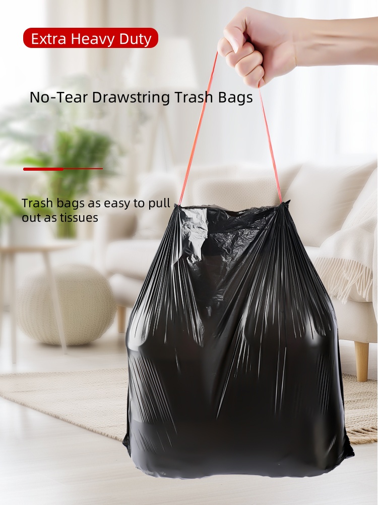 Czarny worek na śmieci Odporne na rozdarcia worki na śmieci chroniące prywatność 45x45cm 80/rolka Szczelne, duża pojemność robić kuchni w domu