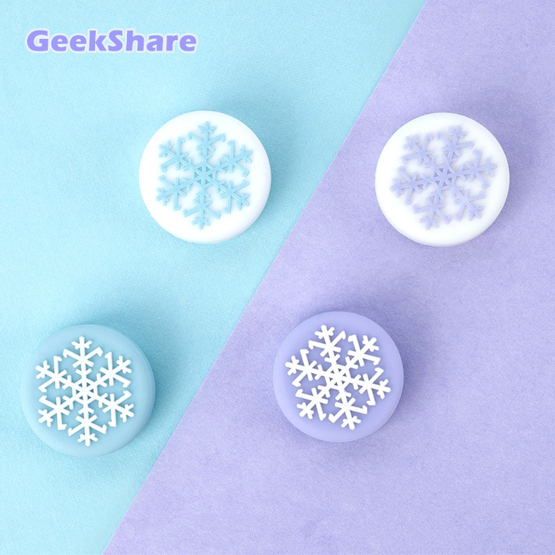 GeekShare Snowflake Thumb Grip For Nintendo Switch Rocker Cap Joystick Cover Shell JoyCon Controller Case For Switch Accessories