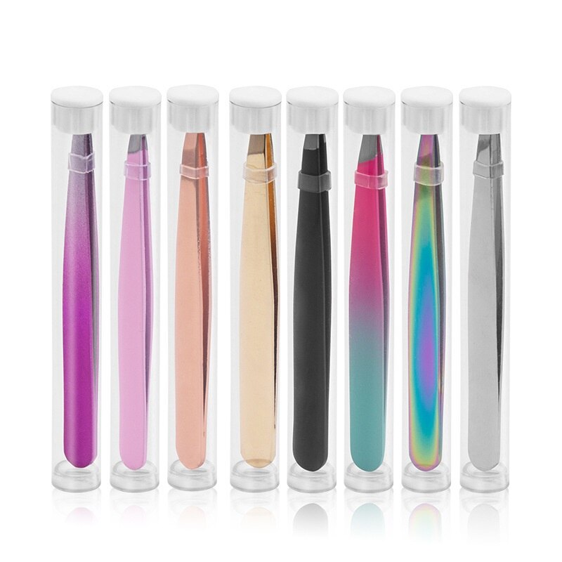 Professionelle Augenbraue Pinzette Rasieren Und Haar Entfernung Slanted Edelstahl Augenbraue Clips Mitesser Entferner Make-Up Werkzeuge