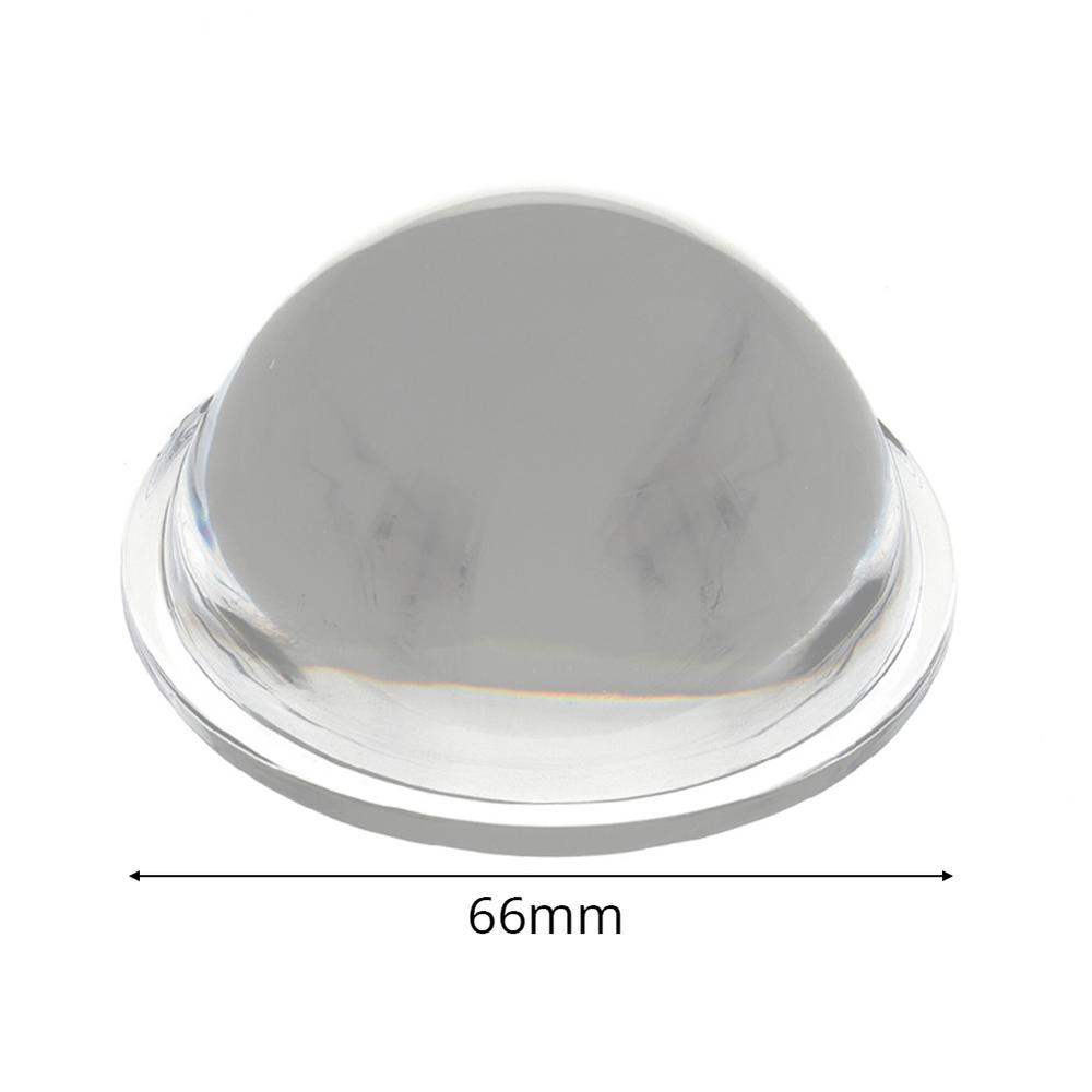 Lente de vidrio óptico convexo plano para linterna LED, lámpara automática, foco de luz, linterna de bicicleta, foco de cabeza, 30, 44, 54, 66 Mm: Naranja
