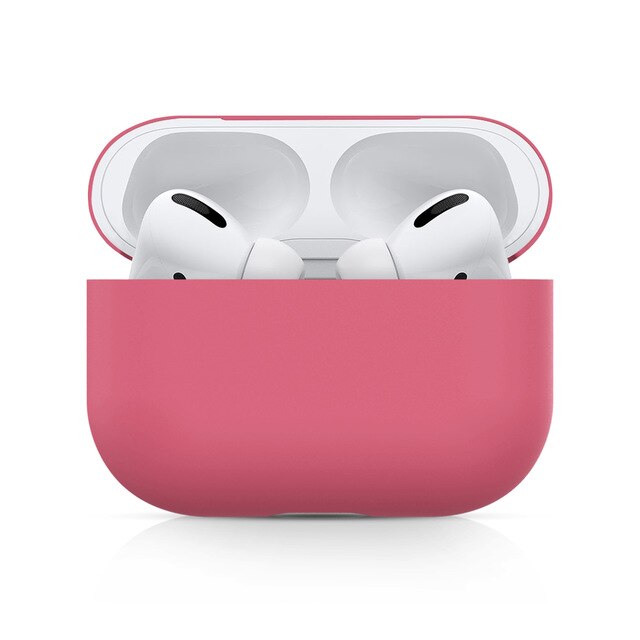 Doces casos de silicone para airpods pro caso sem fio bluetooth para apple airpods 3 capa caso do fone ouvido para vagens ar pro fundas: Rosa Vermelha