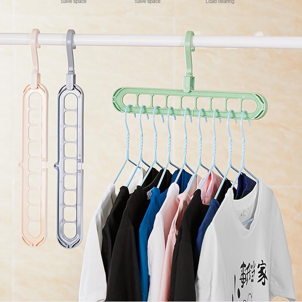 Magic 9-percheros circulares de soporte para ropa, estante de secado de ropa, perchas de plástico multifunción, colgadores de almacenamiento para el hogar