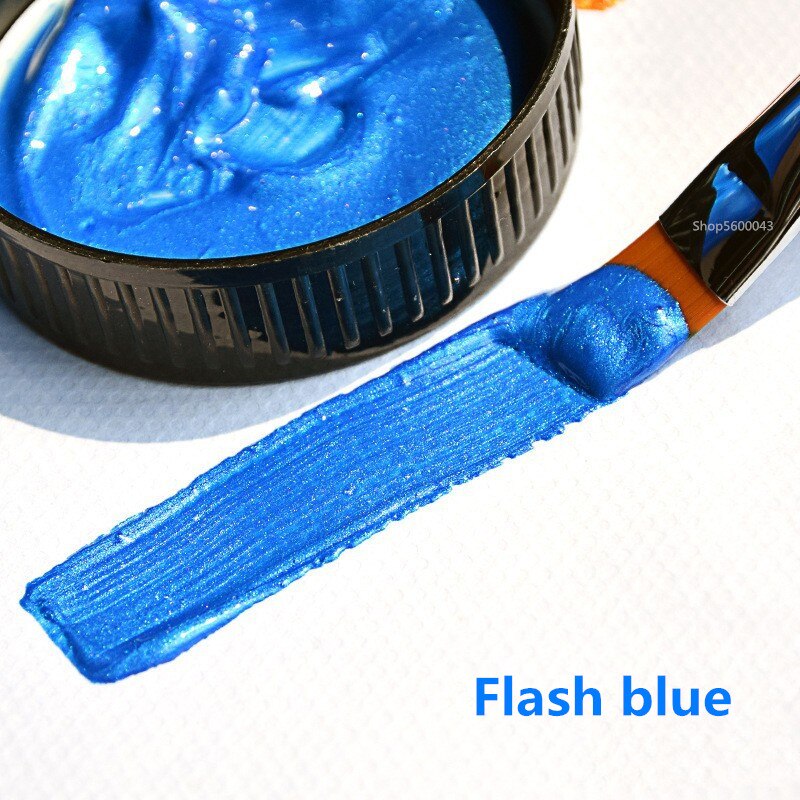 60Ml Goud Verf Metallic Acryl Verf, Waterdicht Niet Vervaagd Voor Beeldhouwwerken Coloring Diy Hand Kleding Geschilderd Graffiti Pigmenten: Flash blue