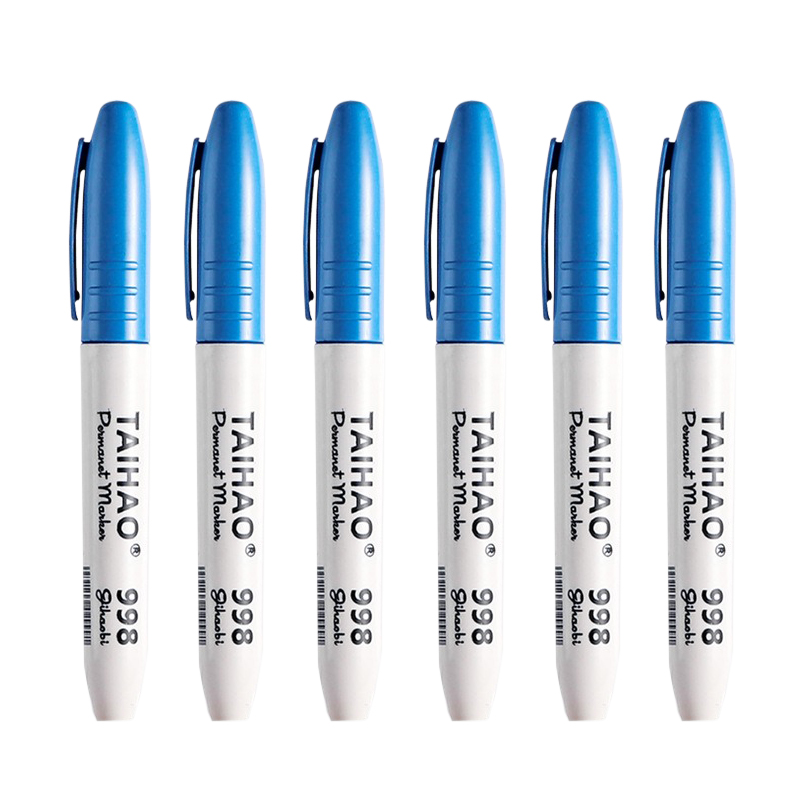 TAIHAO998 Marker Stift Rot Blau Schwarz Marker Stift Öl Schnell trocknend Großen Kopf Stift Lichtecht Farbe Stift Student büro Schreibwaren: Rot