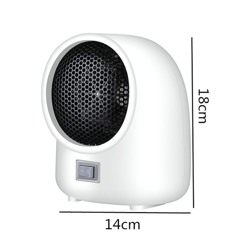 Mini Electric Air Heater Powerful Warm Blower Fast Heater Fan USB Desktop Electric Heater for Home Student Dormitory Office: White / EU Plug