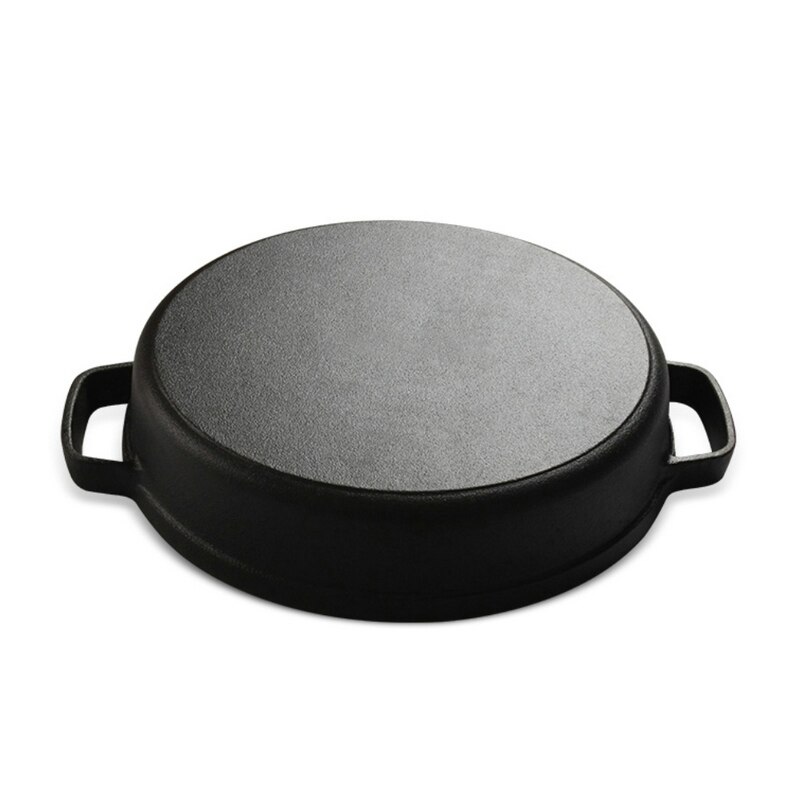 22Cm Dubbele Oor Gietijzeren Koekenpan Pan Non Stick Pan Ongecoat Pannenkoek Pan Pan Bakken