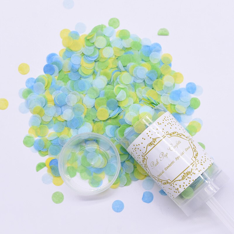 1Pc Blauw/Roze Geslacht Onthullen Party Decoratie Push Pop Confetti Poppers Kanonnen Het Een Jongen Meisje Baby onthullen Feestartikelen: B07
