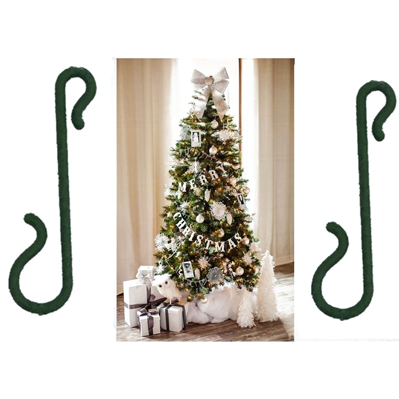 10 Pcs Haken Kerst Decoratie Haken Groen S Type Opknoping Pop Sneeuwvlokken Tafel Ornamenten Haken