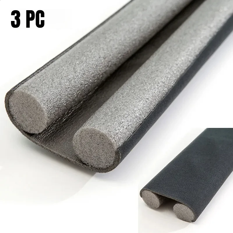 Tapón de tira de sellado inferior de puerta Flexible, protector de burlete para puerta, bloqueador de polvo y viento, tapón sellador, sello de puerta, superventas: Caqui
