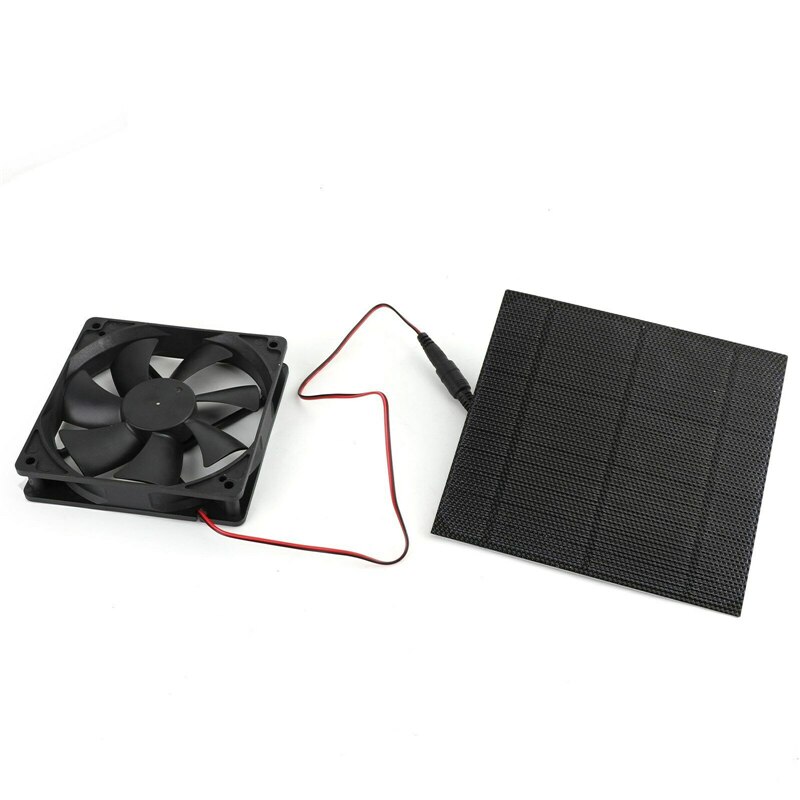 10W Zonnepaneel Zonne-energie Ventilator Set Solar Monokristallijn Paneel Ventilator Voor Rv Kas Huisdier Huis Kip coop