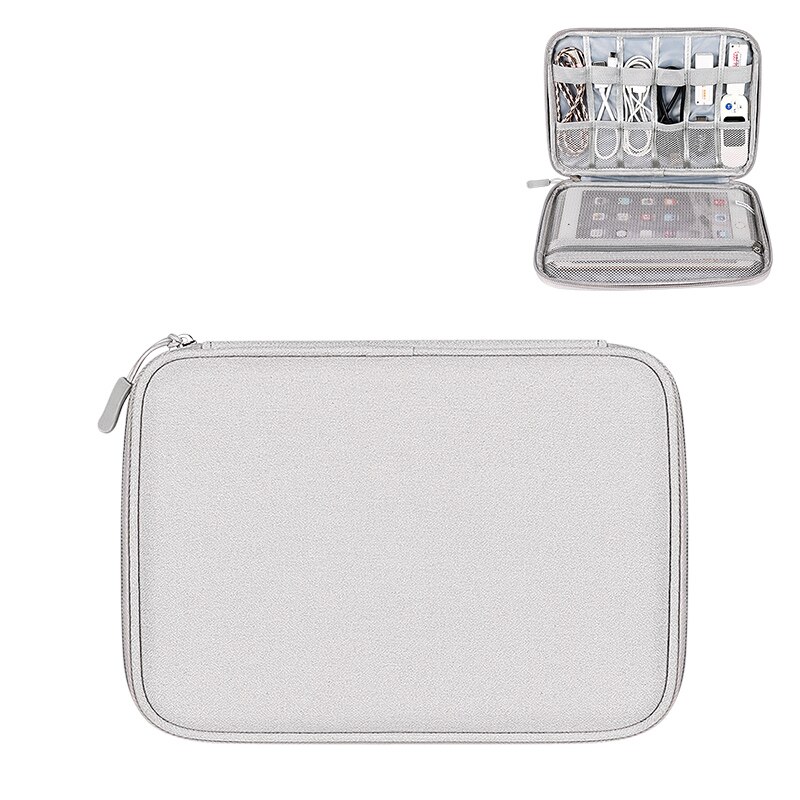 Pochette de rangement Portable, sac de rangement Portable pour chargeur USB Gadgets câbles fils pochette de rangement de voyage Protection des accessoires électroniques: Gray