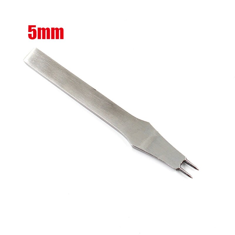 Herramienta de punzonado para manualidades de cuero, punzón, herramienta de costura de cuero, cincel de agujero circular de 3mm / 4mm / 5mm: 5mm 2 teeth