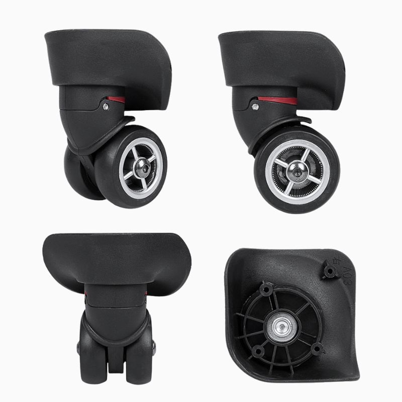 1 Pair Dual Roller Wheels Suitcase Luggage Replacement Casters Swivel Mute For Travelling Bag Travel Suitcase A08 Silent Wheels