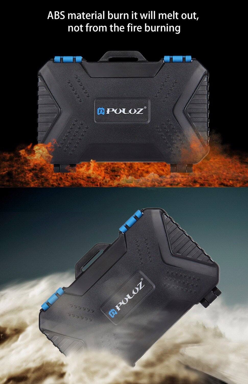 PULUZ Card Reader+22 in 1 Waterproof Memory /SD Card Case Storage Box for 1Standard SIM+2Micro-SIM+2Nano-SIM+7SD+6TF+1CARD PIN