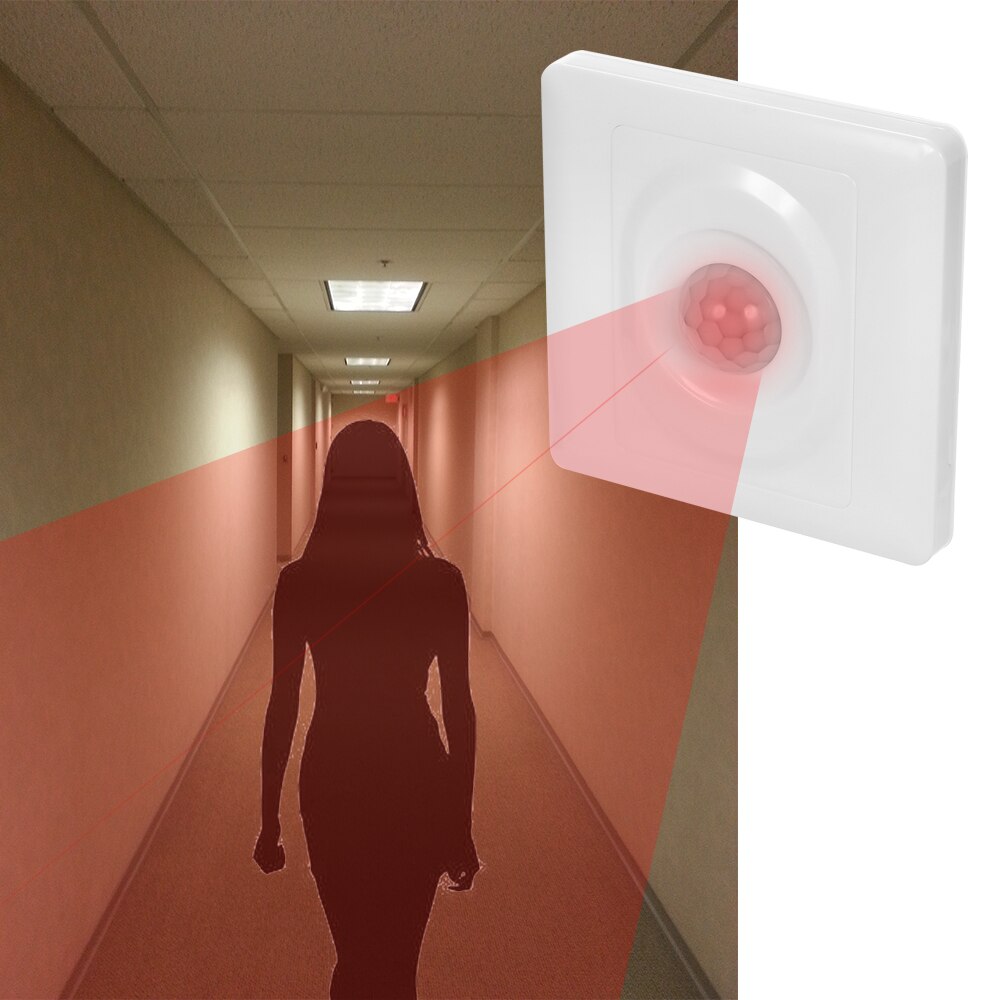 Wall Mounted Automatic IR Infrared Motion Sensor ON/OFF Switch Wired PIR Movement Detector Light Switch
