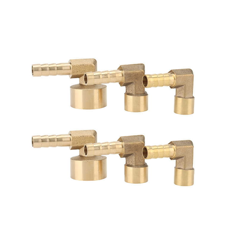 Kolanko mosiężne złącze kolczaste 8 ~ 16 mm króciec do węża X 1/4 "3/8" 1/2" adapter złącza z gwintem wewnętrznym do paliwa gaz woda miedź