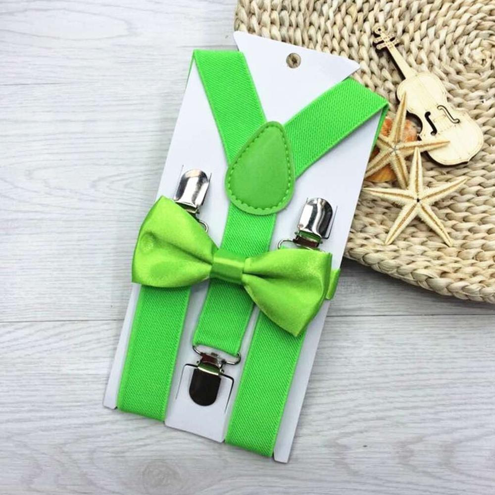 1pc børn elastiske seler & butterfly matchende smoking jakkesæt unisex dreng pige bowtie børn kostume justerbar y-back seler