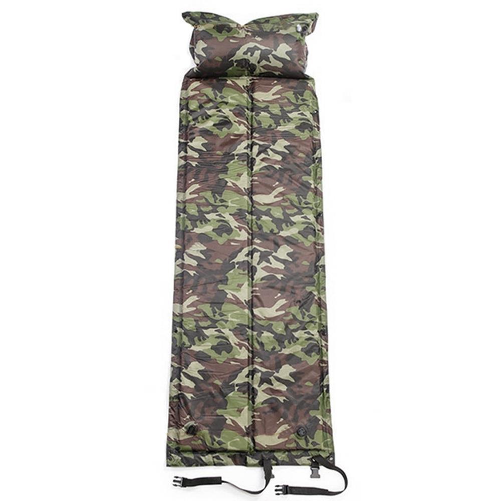 foldable outdoor camping splicable inflatable sponge sleeping pad 183 * 57 * 2.5cm Air Mattress Bag Camping Pad Picnic Beach Mat: Camouflage