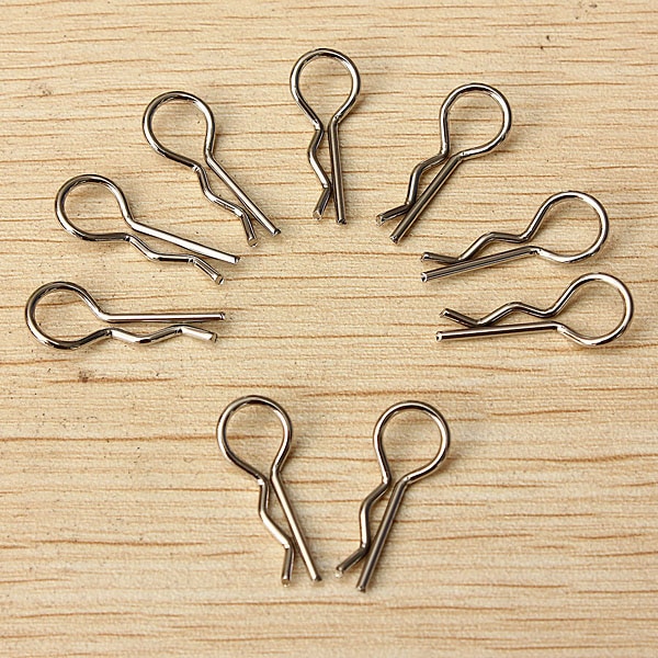 100PCS Clips Carrosserie Canopy Shell Clip Pin 100Pcs R-shaped Pins For HSP/HPI RC 1/10 Model Car