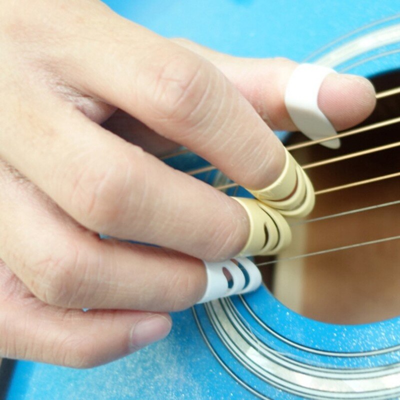 4 Stks/set Alaska Pik Vinger Picks Voor Akoestische Elektrische Gitaar Snaarinstrument L / M