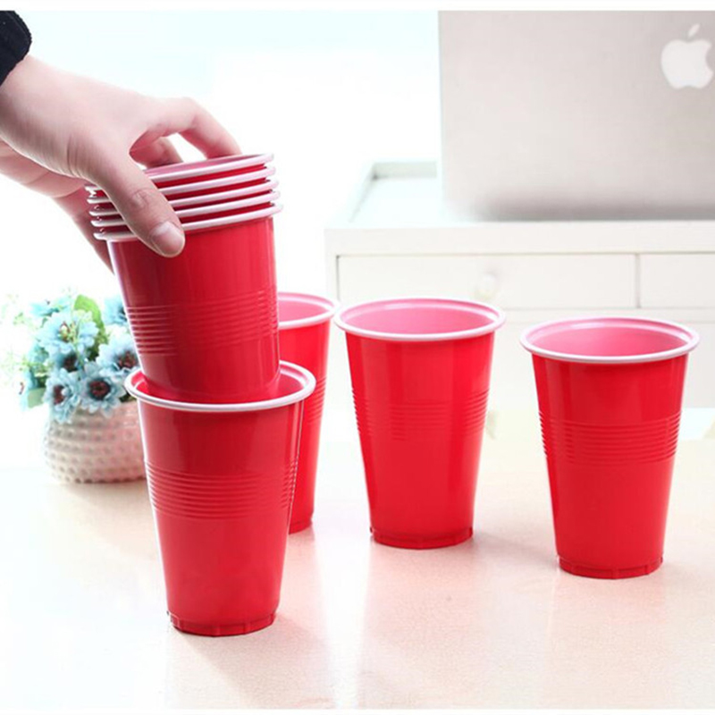 1 Set Entertainment Fun Party Drinking Game Drin koning Speelgoed Bordspel Bier Pong Kit 24 Pong Ballen en 24 rode Kopjes Party Game