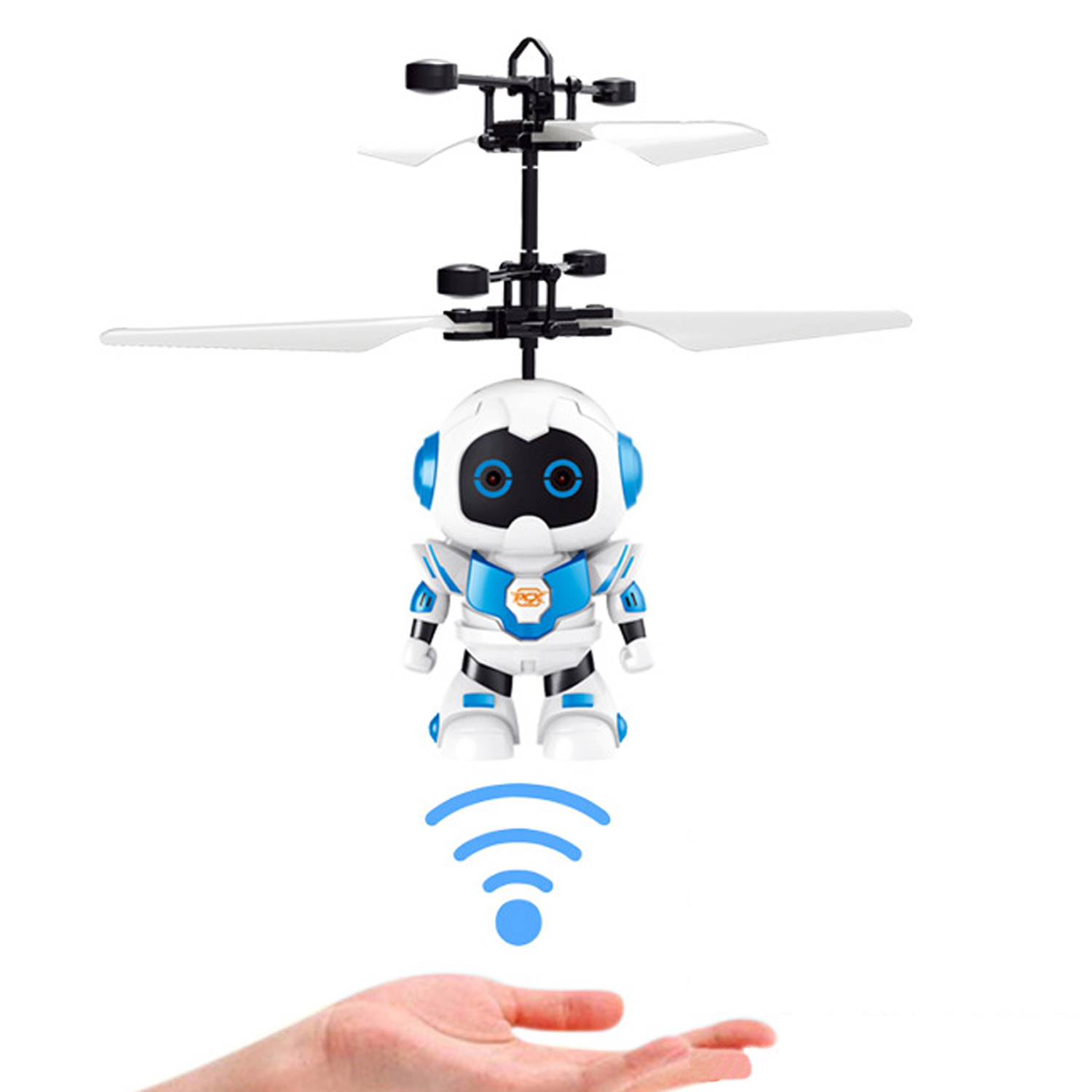 Funny Astronaut Style Mini Infrared Induction Flying Ball Aircraft Helicopter Toy with LED Light for Boys Girls Teenagers