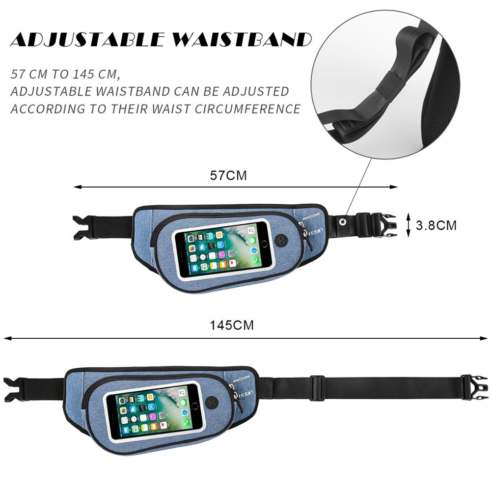 Haissky 145 marsupio da corsa marsupio sportivo marsupio per cellulare palestra fitness borse donna uomo sentiero