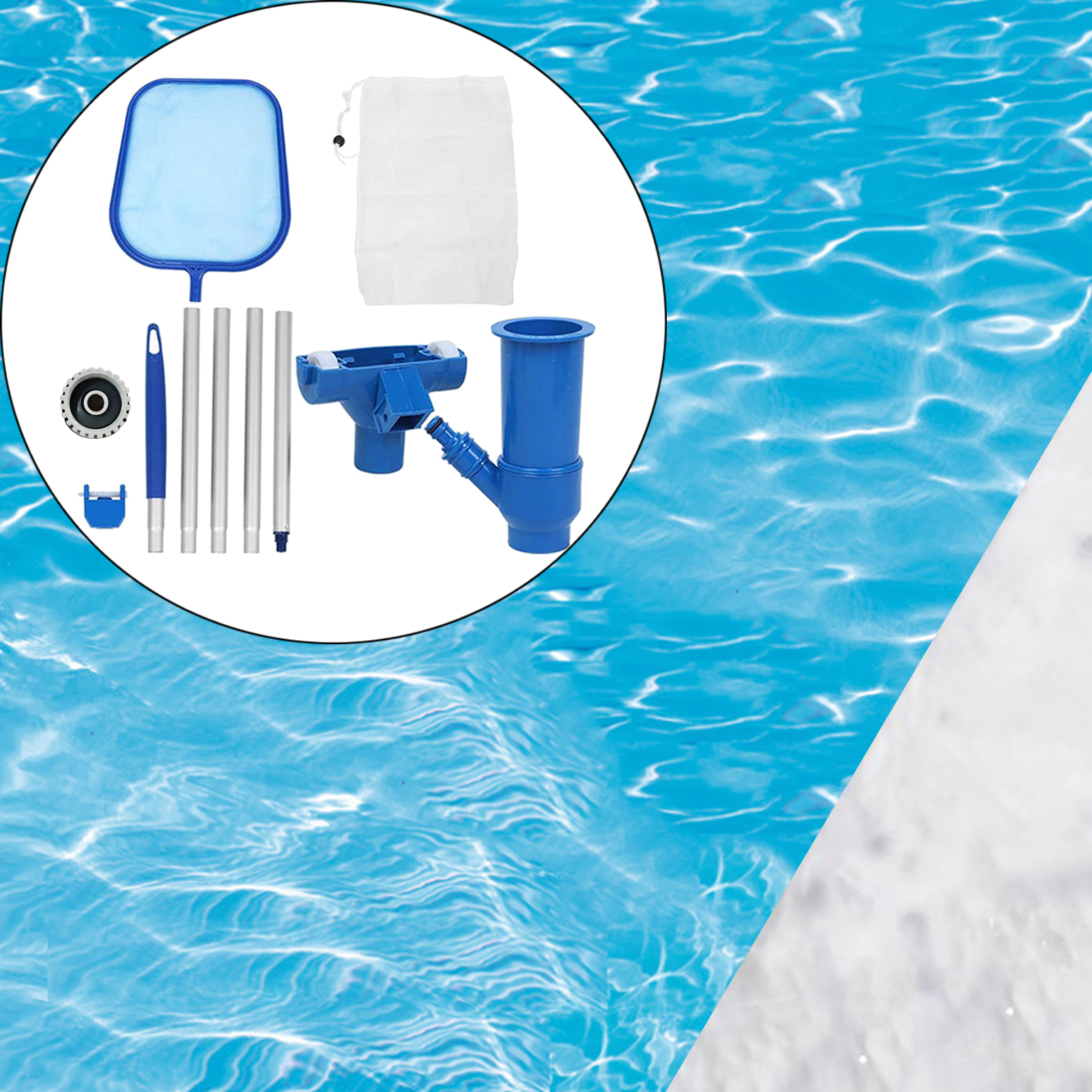 Pool Cleaning Set Swimming Pool Cleaning Tools Maintenance Above Ground Pool Skimmer Net Vacuum Cleaner Tool Set Gadgets