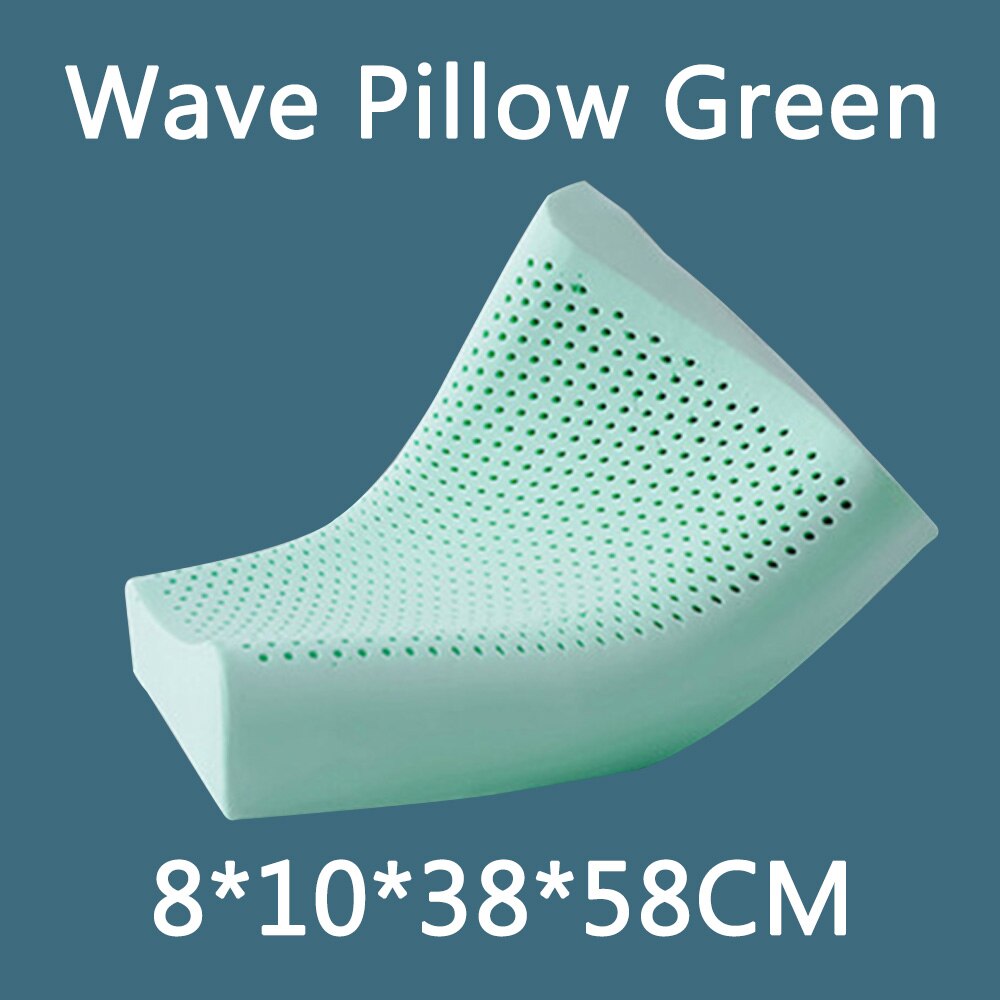 Natural-Latex Pillow Orthopedic Cervical Massage Bed Pillow Release Pressure Sleeping Pillows for Bedroom with Pillowcase: Send pillowcaseGWave