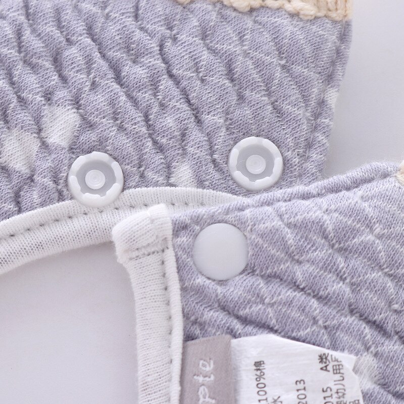 Babadores para bebês estilo flor, babadores à prova d' água com estampa de listras, de algodão duplo, para alimentação de meninos e meninas