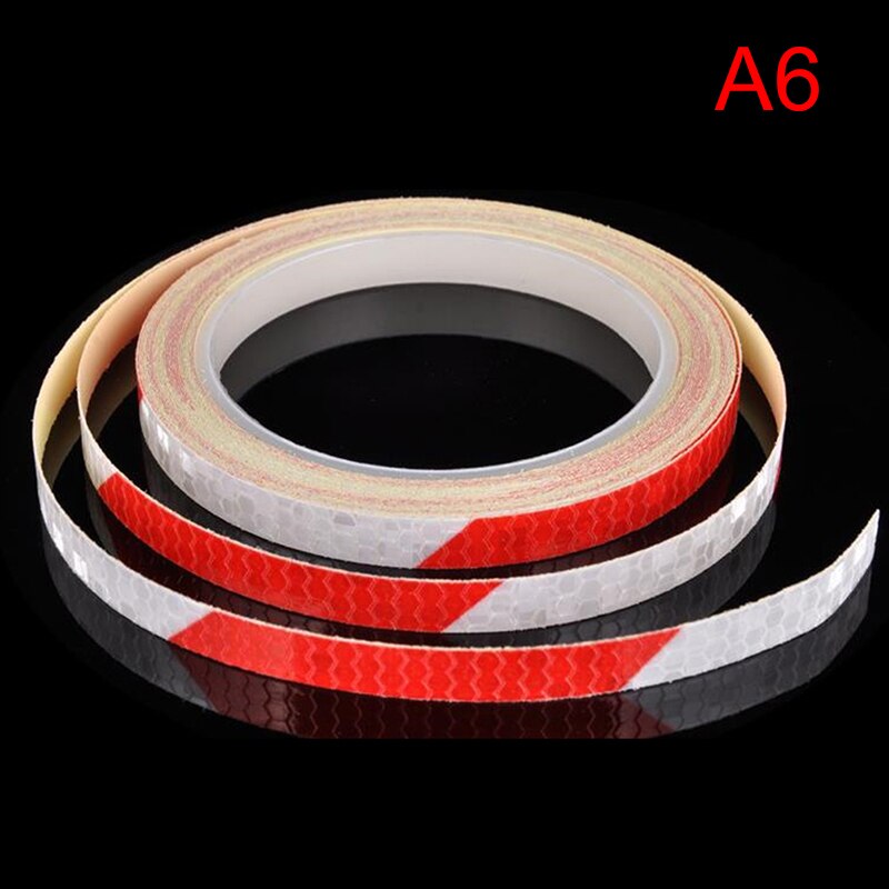 Sykkel reflekterende klistremerker sykling fluorescerende reflekterende tape mtb sykkel teip sikkerhetsdekor klistremerke tilbehør 1 cmx 8m: A6