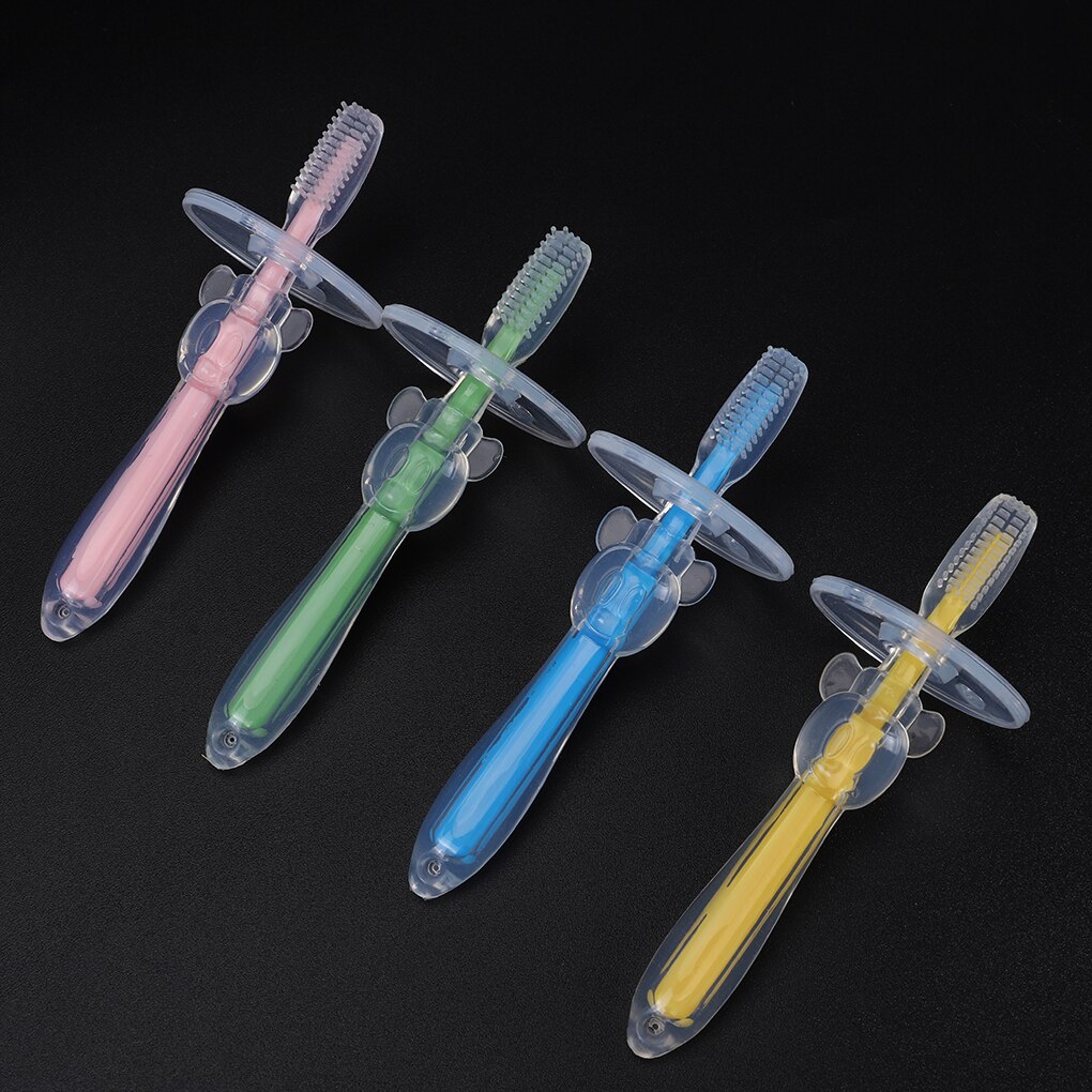 1PC Bambini Molle Del silicone di Formazione Del bambino Spazzolino Dentale Igiene Orale Spazzolino Da Denti Strumento Del Capretto Del bambino Spazzolini Da Denti