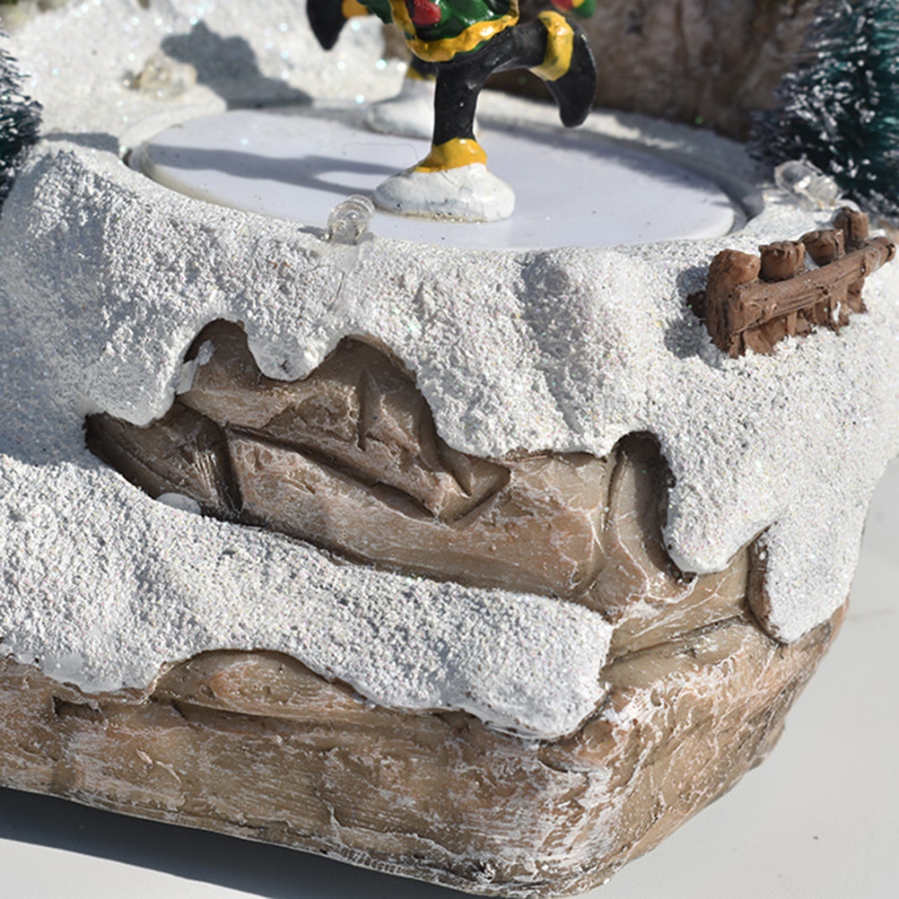 Christmas Snow House Village Decorations with Music LED Light Christmas Village Festival House Home Decorations