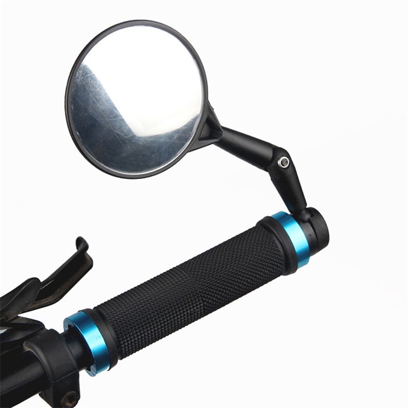 Universal Motocicleta Handle Bar End Espelhos, Redondo, Dobrável Rear View Espelhos, Moto, Bicicleta Espelho Lateral, Seguro Ciclismo Acessórios