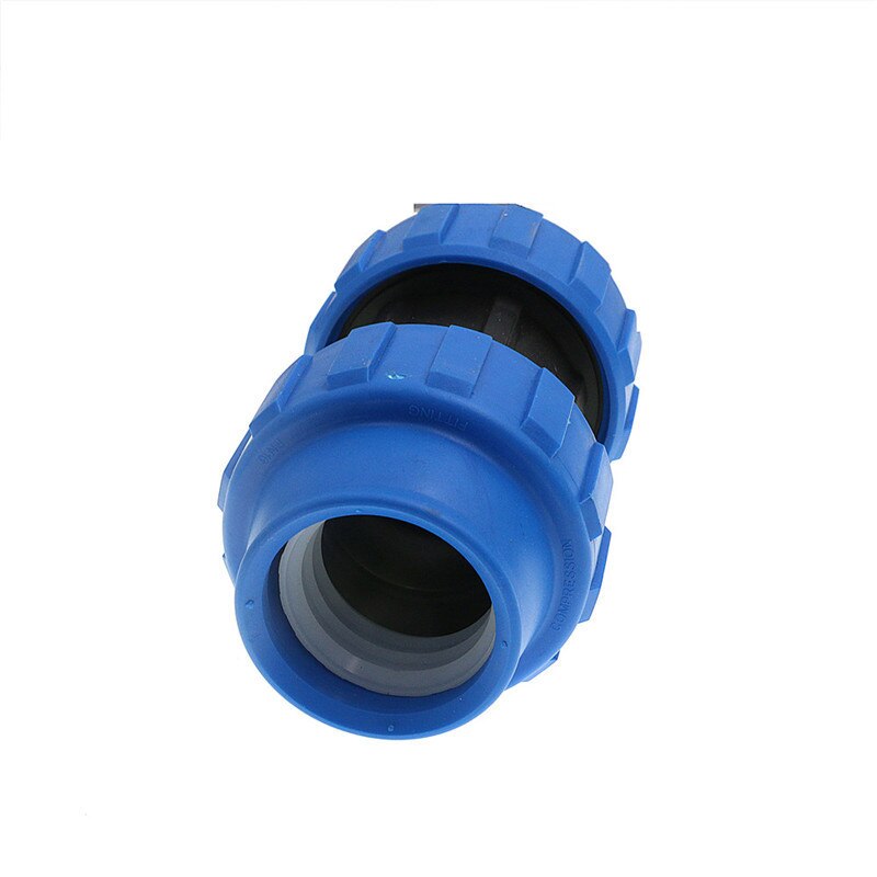 1pc HDPE Compression Coupler Plastic PP Thread Irrigation Pipe Quick Connector Micro Sprinkler Fittings Reducing Coupling PN16