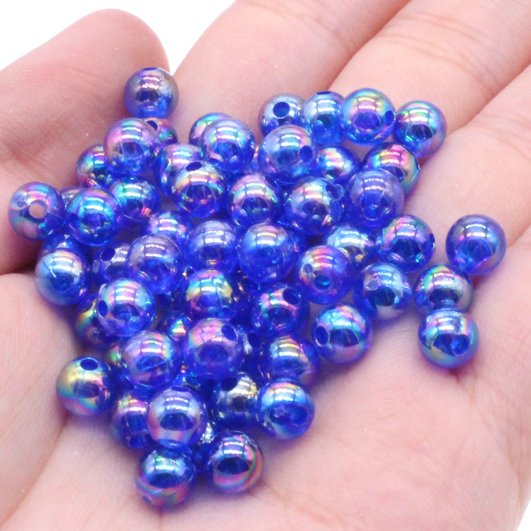 CHONGAI 6mm Light Purp Transparent AB Acrylic Round Ball Spacer Beads For Jewelry Making DIY Jewelry Accessories For Handicrafts