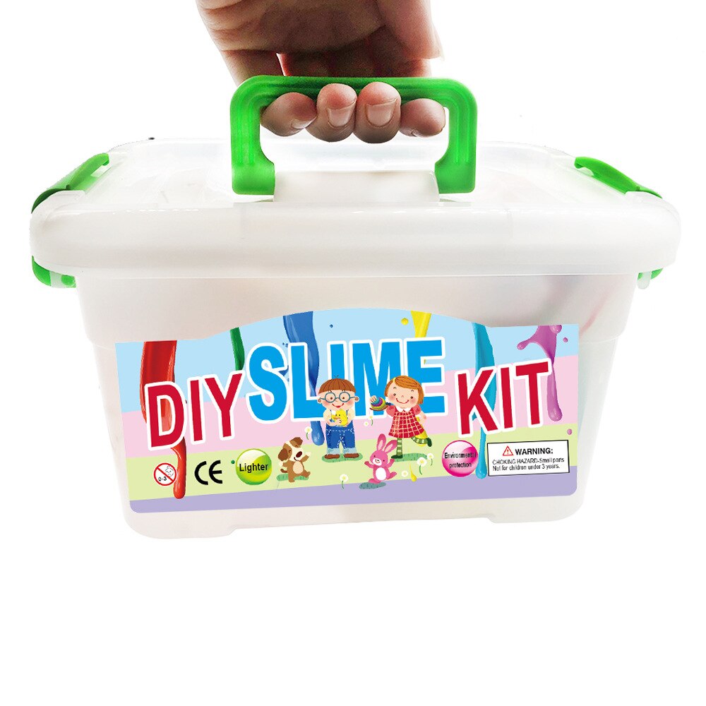 70 pakke gør kits forsyninger til slim ting charme fishbowl paillette perler diy håndlavet farve skum bold materiale sæt til: 70 pakker (opbevaringsboks)