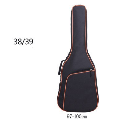 Scione 41/38 inch Case Double Straps Pad 8mm Cotton Thickening Backpack Oxford Fabric Colorful Bag Soft Cover: 38inch orange