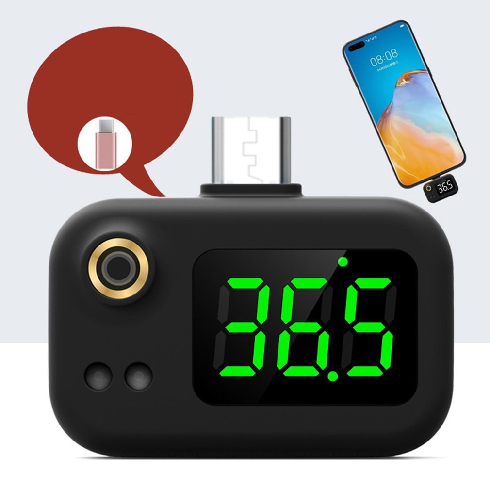 Mobile Phone USB Smart Thermometer Non-contact Infrared Thermometer Portable Electronic Thermometer LCD Display